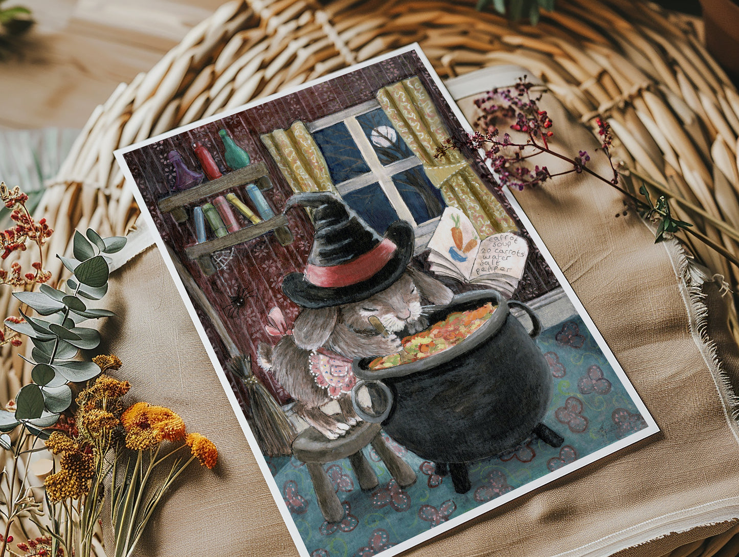 Flossie Makes Soup Giclee Art Print
